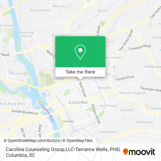 Mapa de Carolina Counseling Group,LLC-Terrance Wells, PHD
