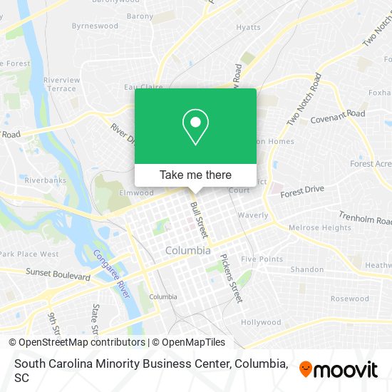 Mapa de South Carolina Minority Business Center