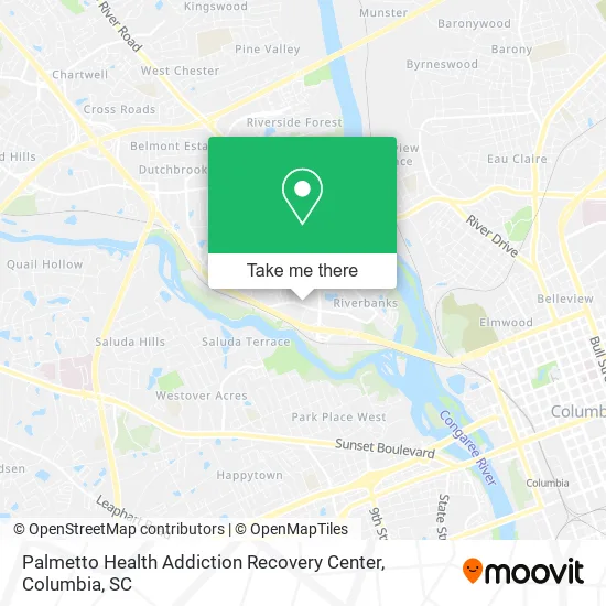 Palmetto Health Addiction Recovery Center map