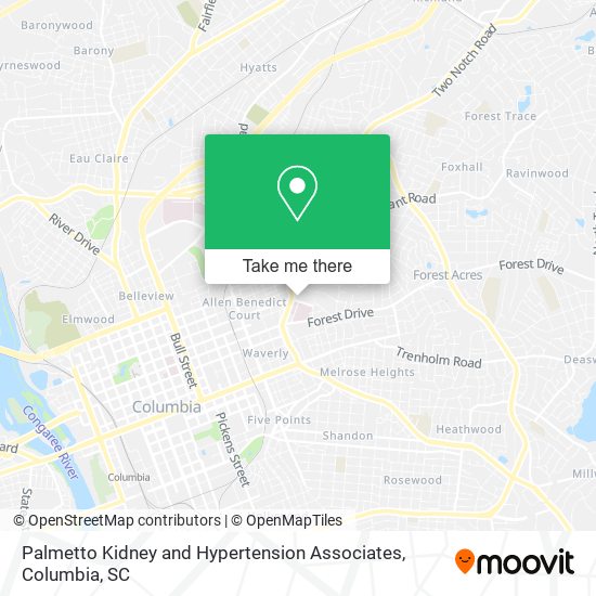 Palmetto Kidney and Hypertension Associates map