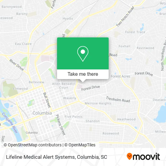 Lifeline Medical Alert Systems map