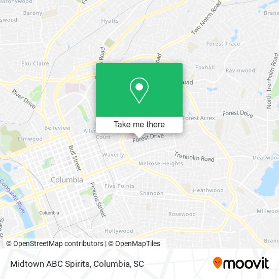 Midtown ABC Spirits map