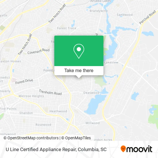 U Line Certified Appliance Repair map