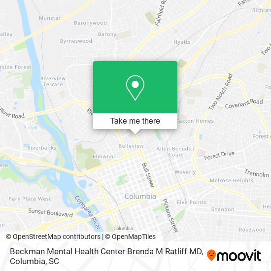 Mapa de Beckman Mental Health Center Brenda M Ratliff MD