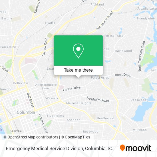 Emergency Medical Service Division map