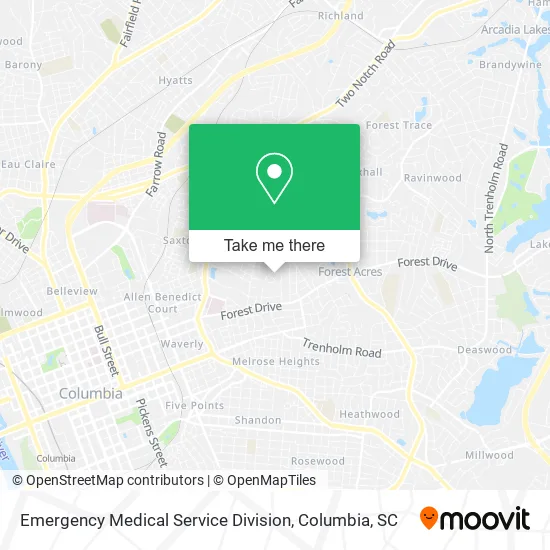 Emergency Medical Service Division map