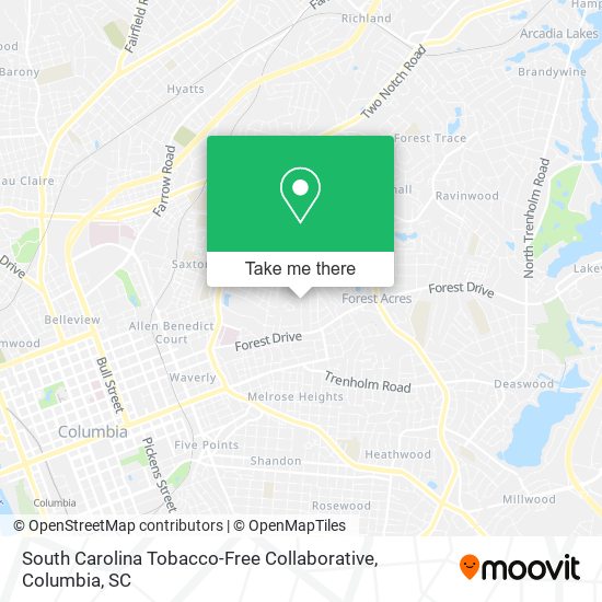 Mapa de South Carolina Tobacco-Free Collaborative