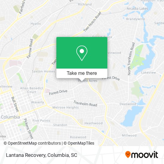Lantana Recovery map