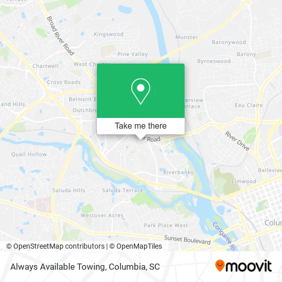 Always Available Towing map