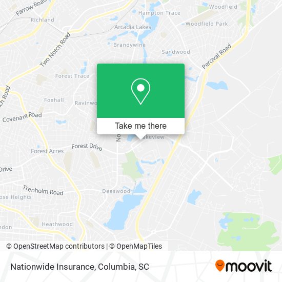 Mapa de Nationwide Insurance