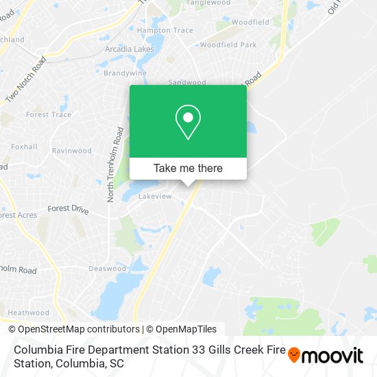 Mapa de Columbia Fire Department Station 33 Gills Creek Fire Station