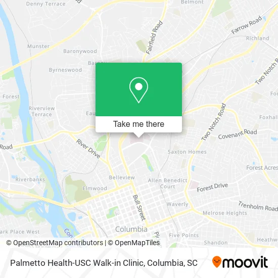 Palmetto Health-USC Walk-in Clinic map