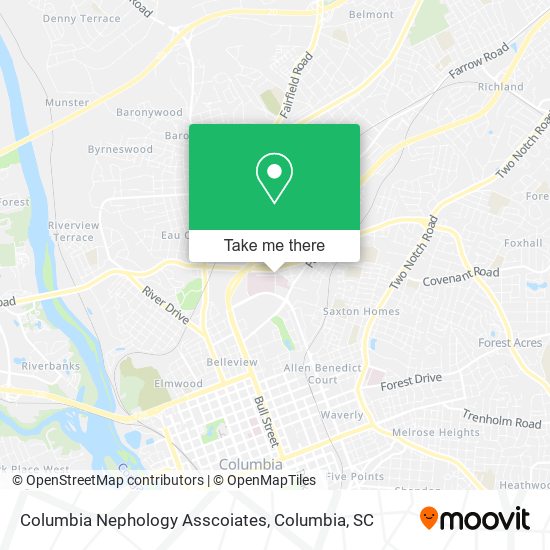 Columbia Nephology Asscoiates map