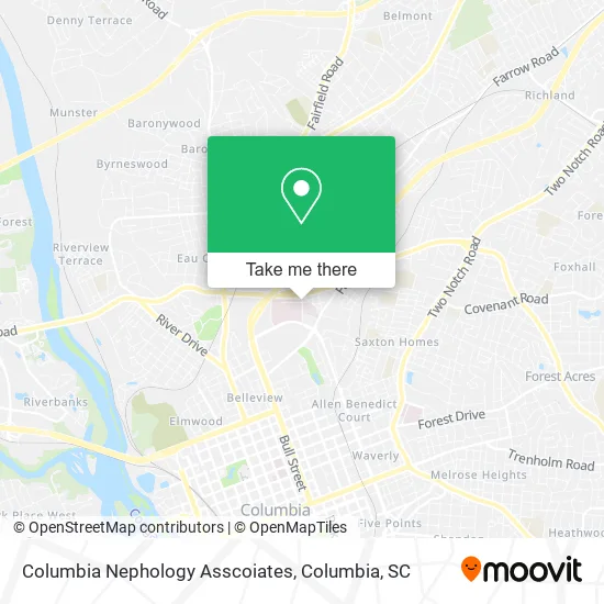 Columbia Nephology Asscoiates map