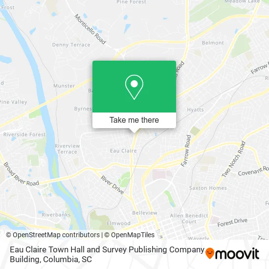 Eau Claire Town Hall and Survey Publishing Company Building map