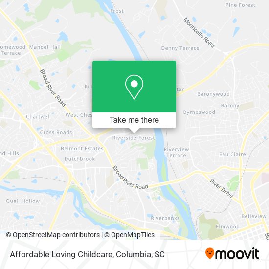 Affordable Loving Childcare map