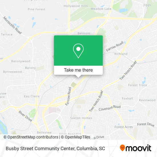 Busby Street Community Center map