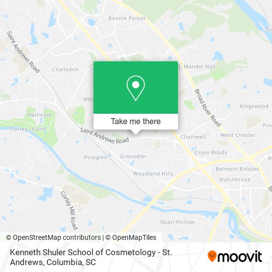 Kenneth Shuler School of Cosmetology - St. Andrews map