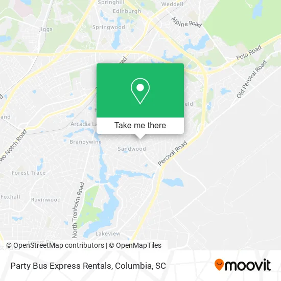Party Bus Express Rentals map