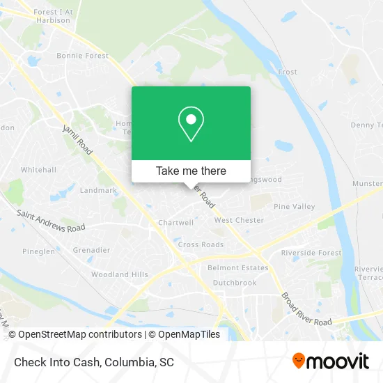 Check Into Cash map