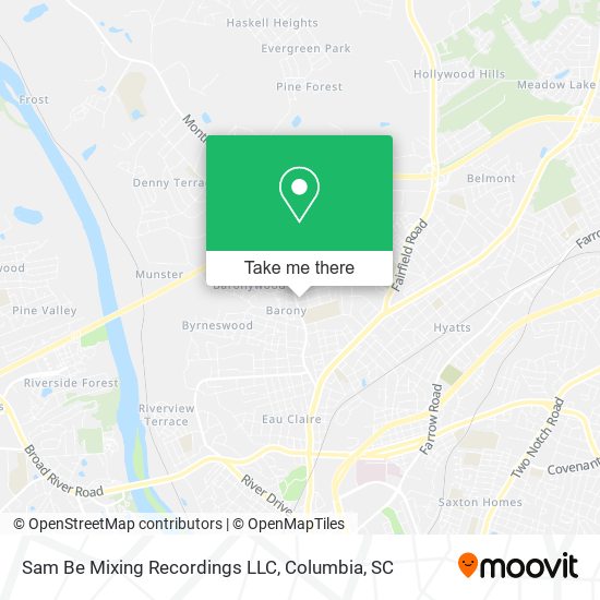 Mapa de Sam Be Mixing Recordings LLC