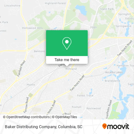 Baker Distributing Company map