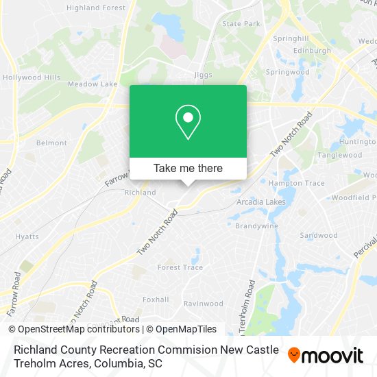 Mapa de Richland County Recreation Commision New Castle Treholm Acres