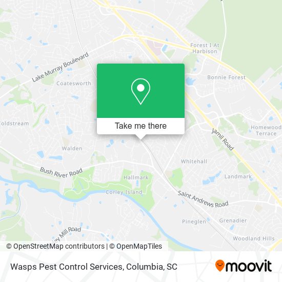 Wasps Pest Control Services map