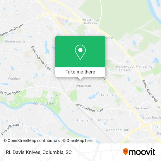 Mapa de RL Davis Knives