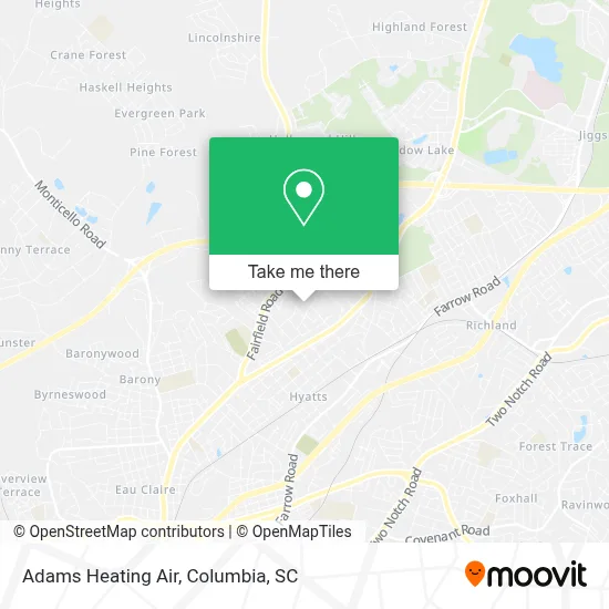 Adams Heating Air map