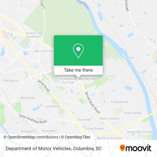 Department of Motor Vehicles map