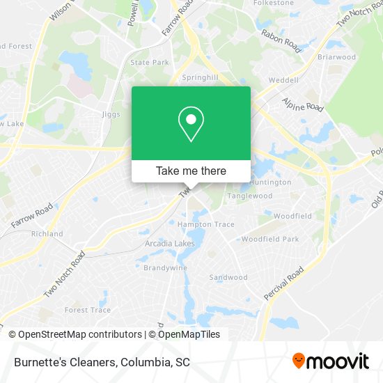 Burnette's Cleaners map