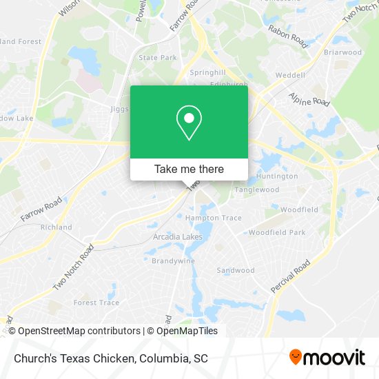 Church's Texas Chicken map