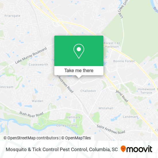 Mapa de Mosquito & Tick Control Pest Control