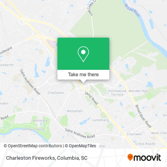 Charleston Fireworks map