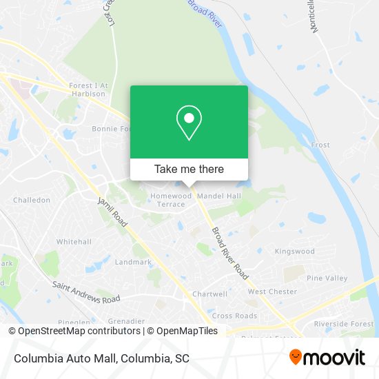 Columbia Auto Mall map