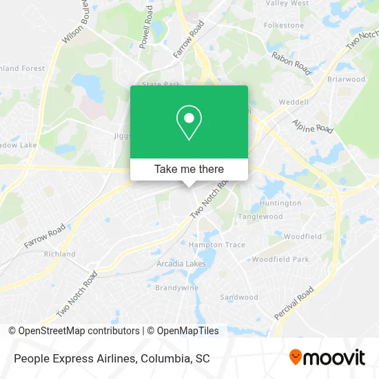 People Express Airlines map