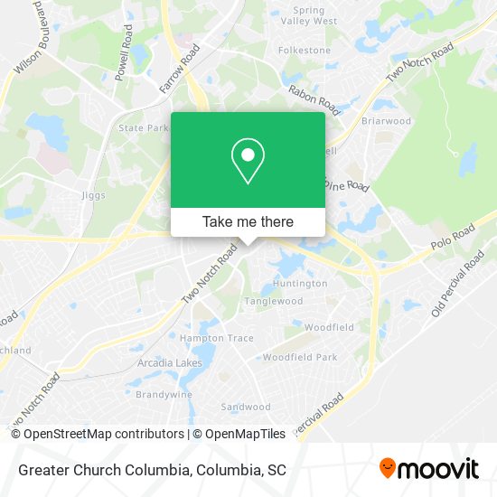 Greater Church Columbia map