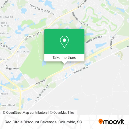 Red Circle Discount Beverage map