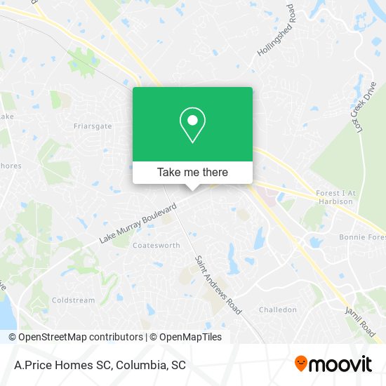 A.Price Homes SC map