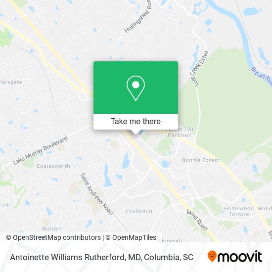 Antoinette Williams Rutherford, MD map