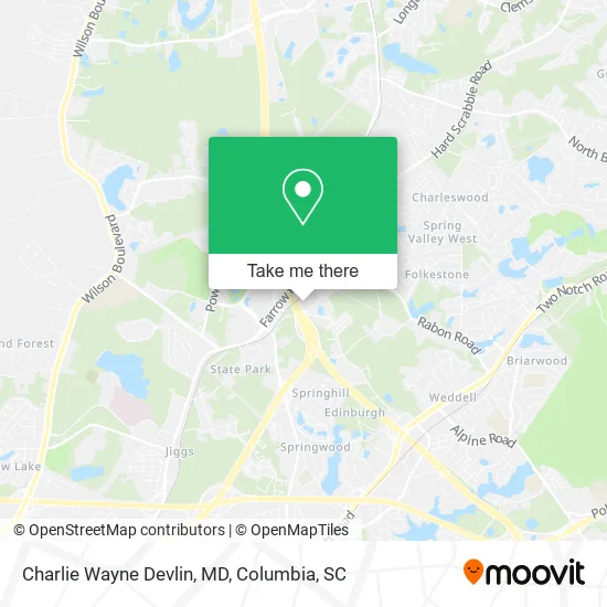 Charlie Wayne Devlin, MD map