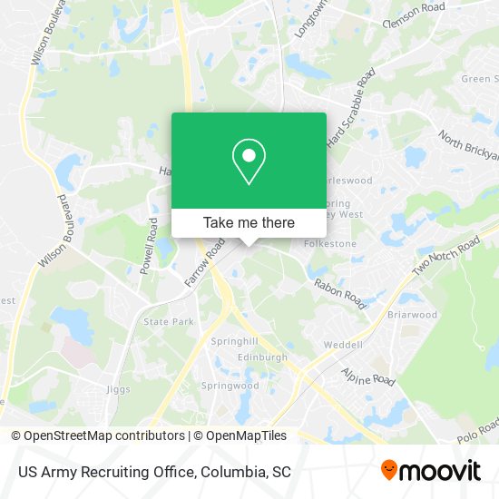 US Army Recruiting Office map