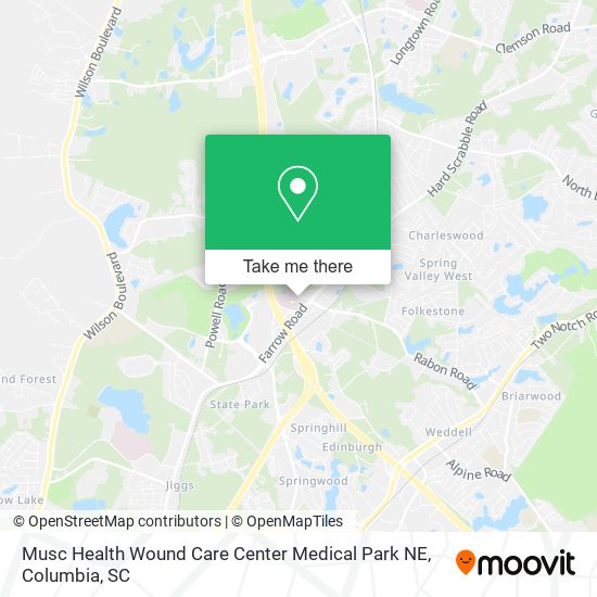 Mapa de Musc Health Wound Care Center Medical Park NE