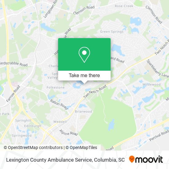 Lexington County Ambulance Service map