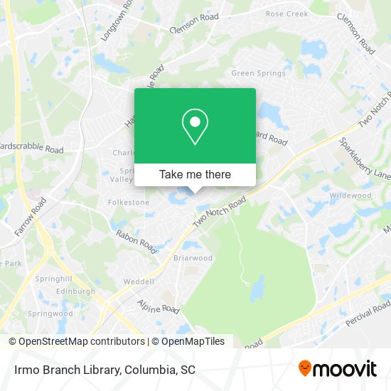 Irmo Branch Library map