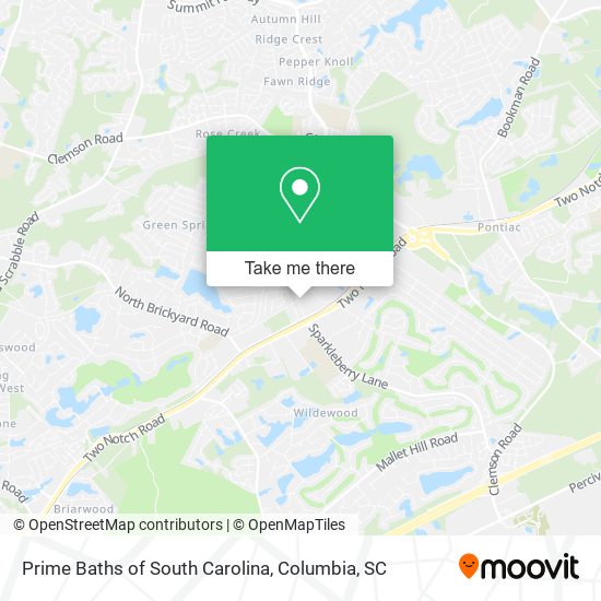 Mapa de Prime Baths of South Carolina