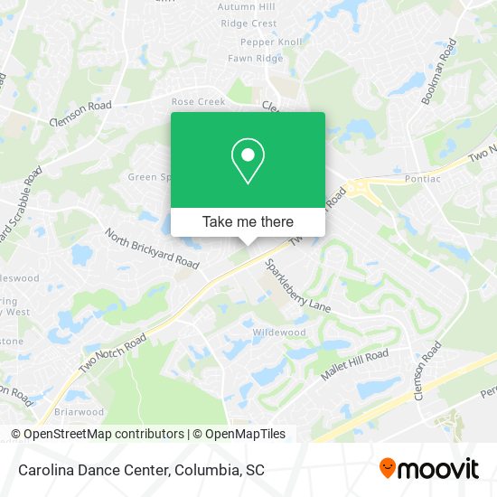 Carolina Dance Center map