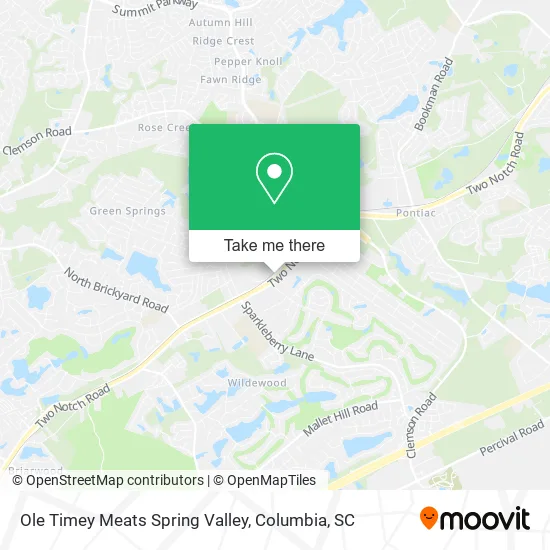 Ole Timey Meats Spring Valley map