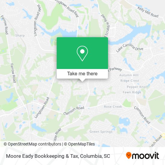 Moore Eady Bookkeeping & Tax map